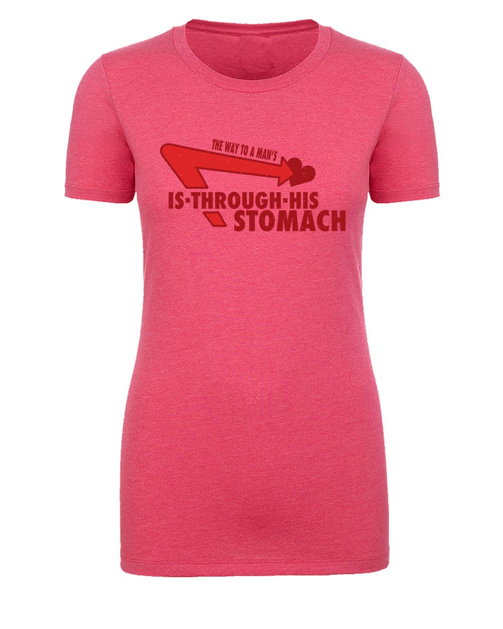 The Way to a Man's Heart Is Through His Stomach (Quick Burger) Womens T Shirts - Mato & Hash