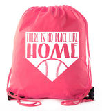 There Is No Place Like Home Polyester Drawstring Bag