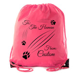 To: The Human From: Custom Cat Name Polyester Drawstring Bag - Mato & Hash