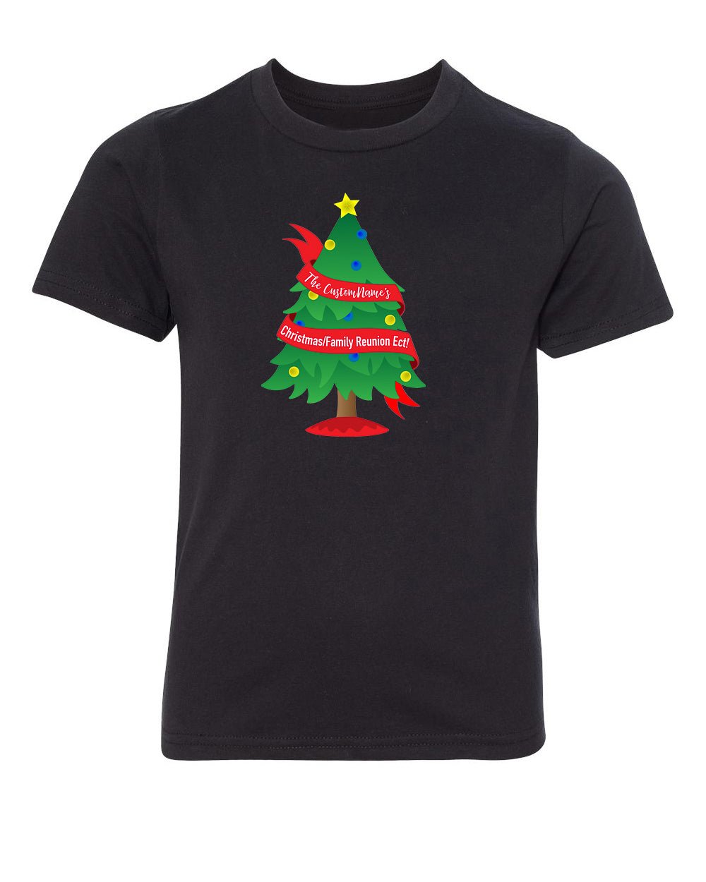 Tree Banner - The Custom Name's Christmas/Family Reunion Kids T Shirts - Mato & Hash