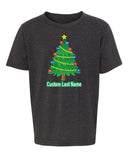 Tree + Custom Ornaments & Last Name Kids T Shirts - Mato & Hash
