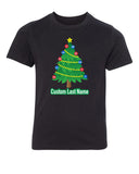 Tree + Custom Ornaments & Last Name Kids T Shirts