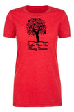 Tree + Heart Leaves Custom Name Family Reunion Womens T Shirts