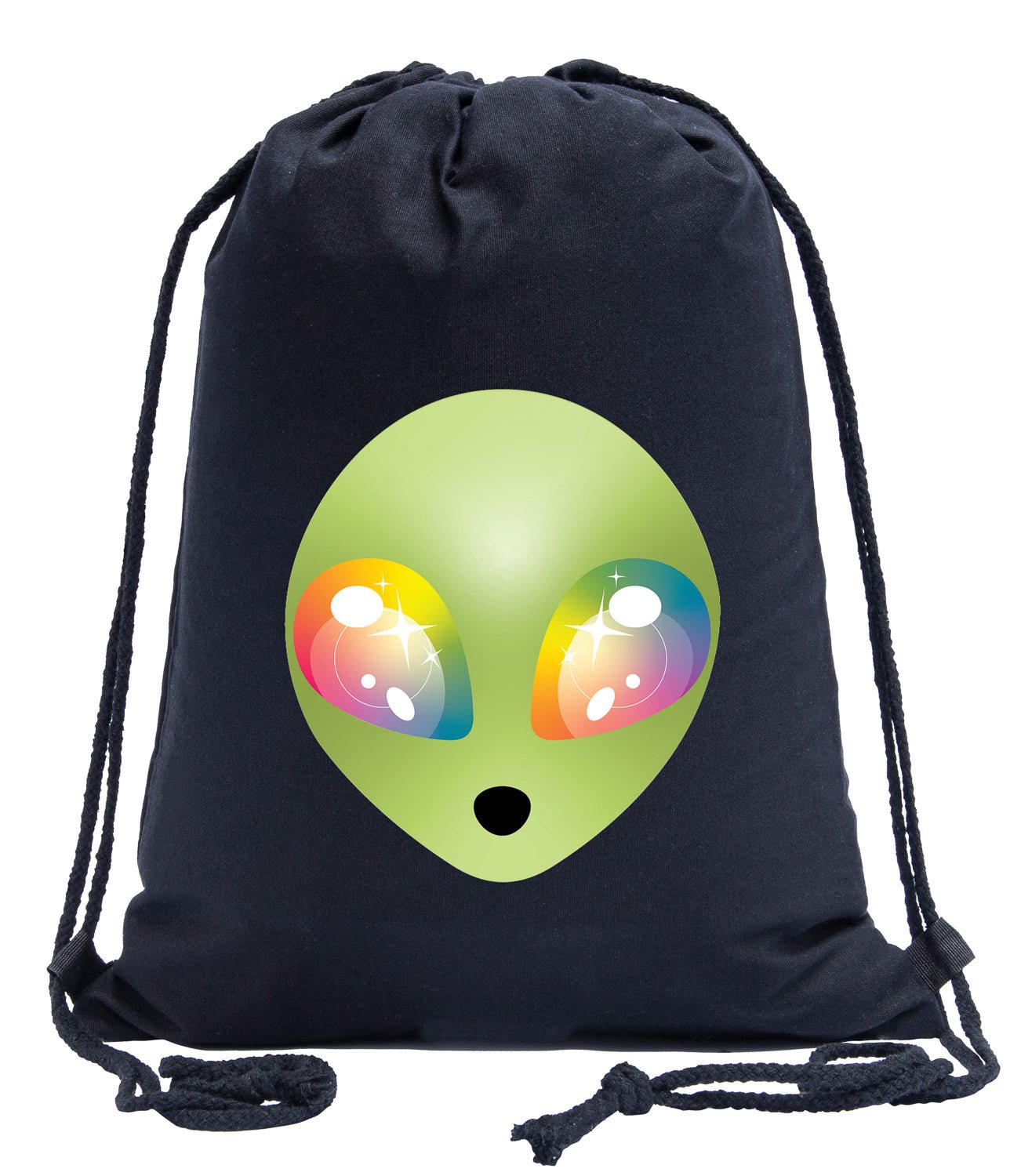 Trippy Eyed Alien Cotton Drawstring Bag - Mato & Hash