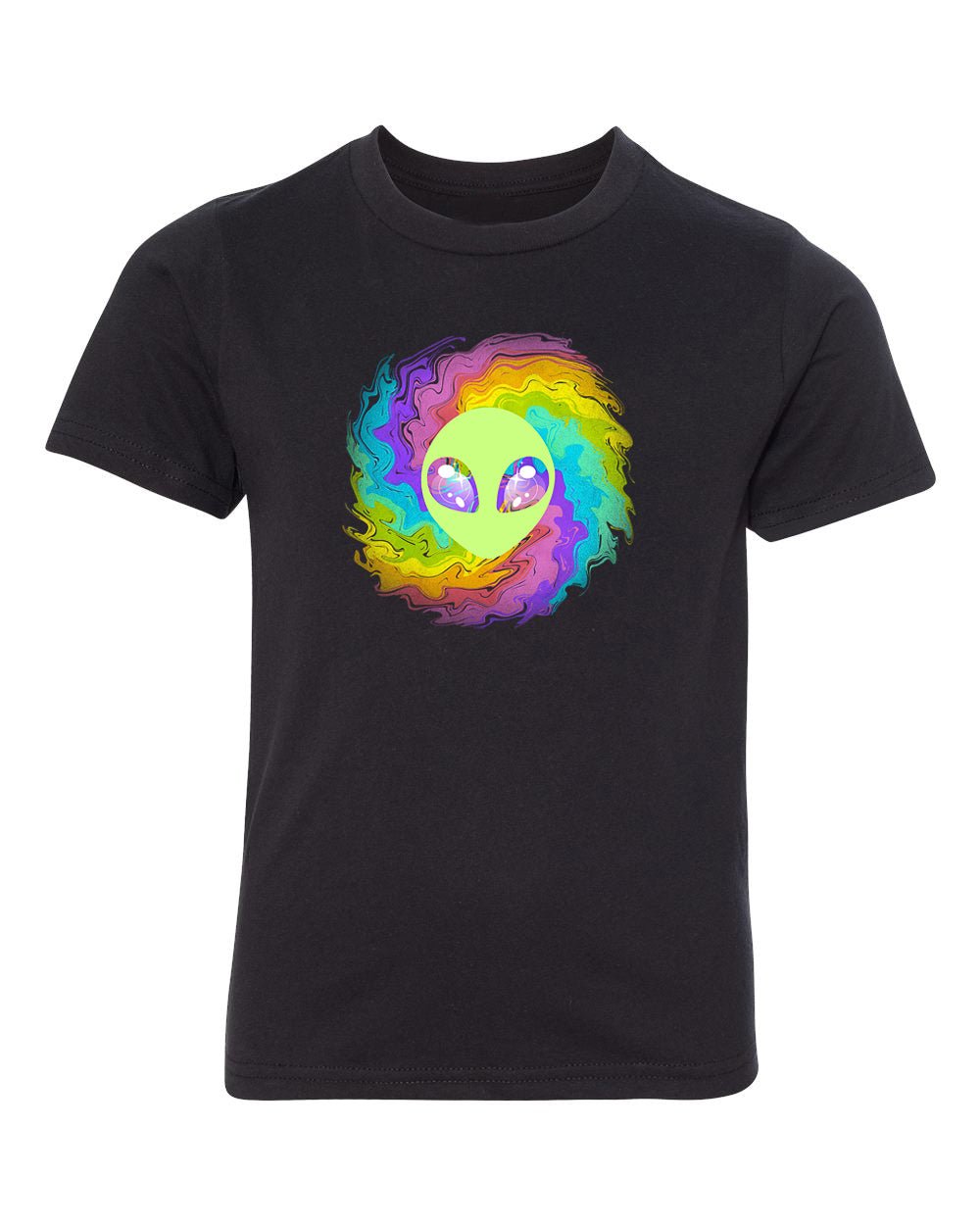 Trippy Tie Dyed Alien Kids T Shirts - Mato & Hash