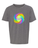 Trippy Tie Dyed Alien Kids T Shirts