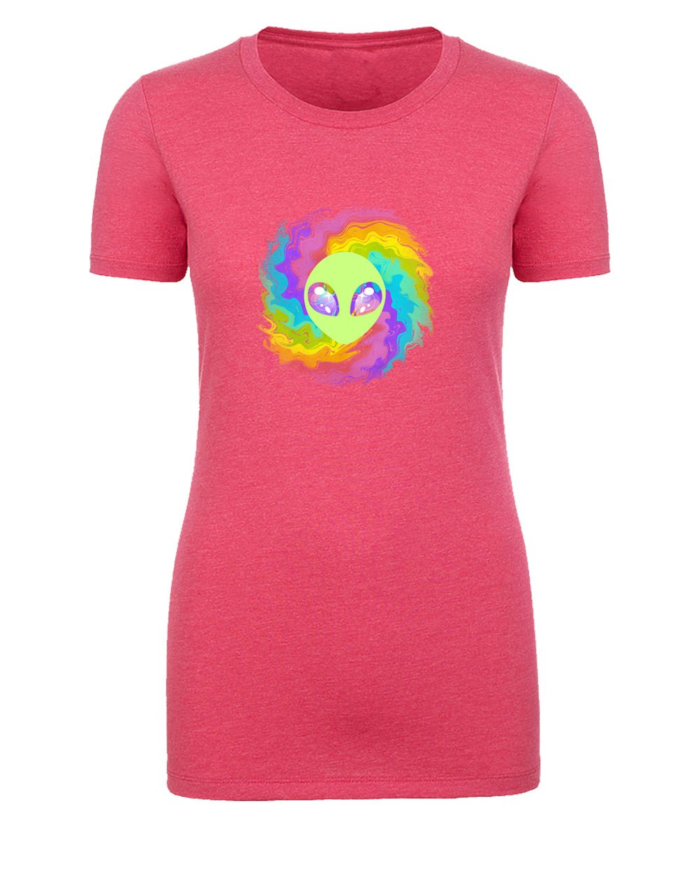 Trippy Tie Dyed Alien Womens T Shirts - Mato & Hash