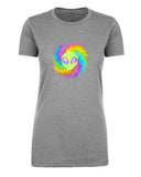 Trippy Tie Dyed Alien Womens T Shirts