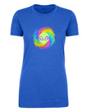 Trippy Tie Dyed Alien Womens T Shirts - Mato & Hash