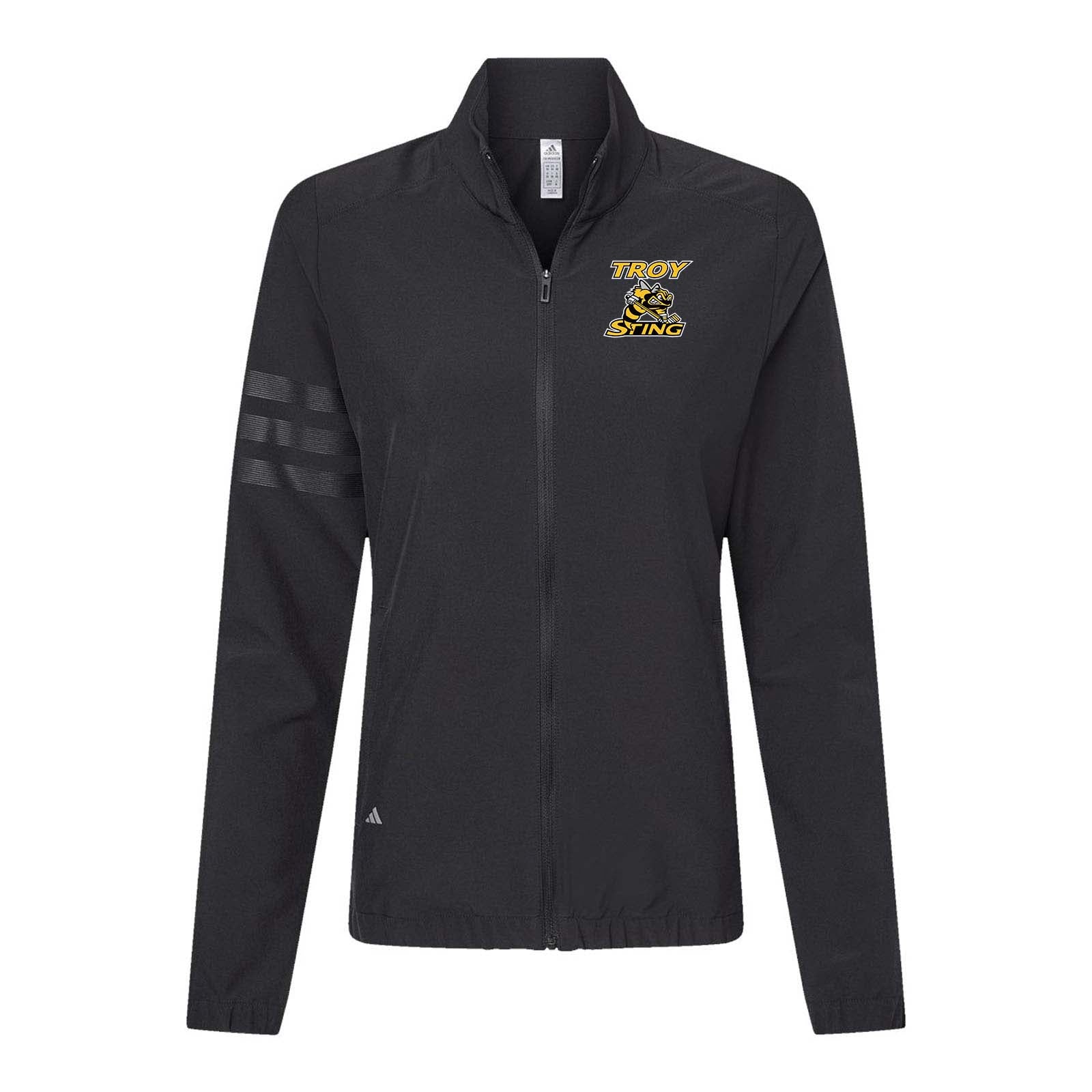 Troy Sting Adidas - Women's 3-Stripes Full-Zip Jacket Embroidery - Mato & Hash