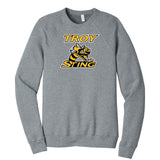 Troy Sting Bella + Canvas Unisex Cotton/Polyester Fleece Raglan Crewneck Sweatshirt Embroidery - Mato & Hash