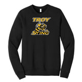 Troy Sting Bella + Canvas Unisex Cotton/Polyester Fleece Raglan Crewneck Sweatshirt Embroidery - Mato & Hash