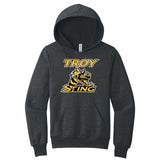 Troy Sting Bella + Canvas Youth Cotton/Polyester Fleece Hooded Sweatshirt Embroidery - Mato & Hash