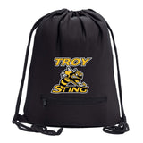 Troy Sting Drawstring Bag w/ Zipper Pocket Printed