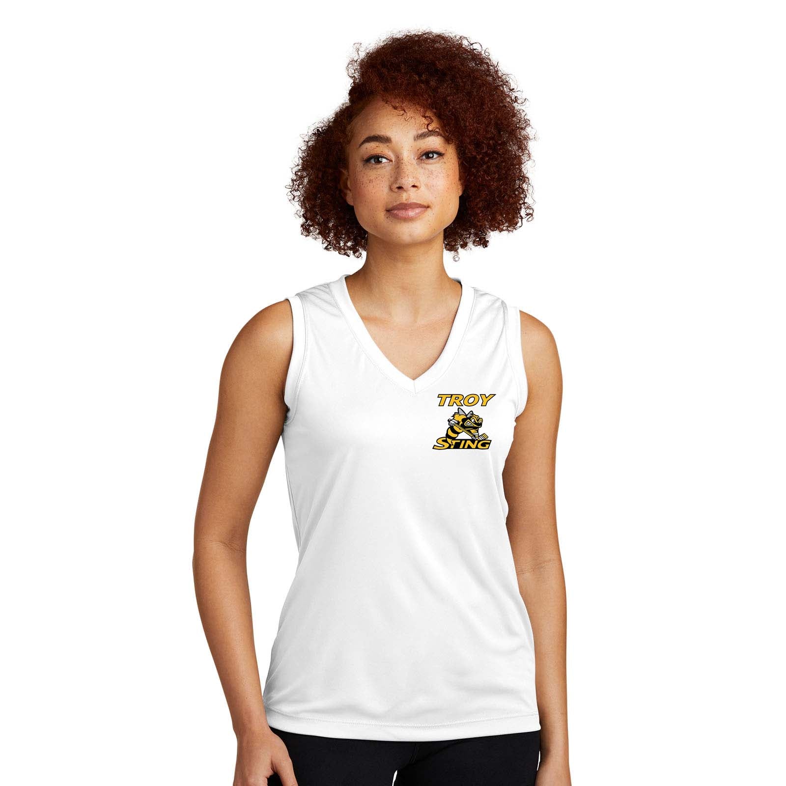 Troy Sting Ladies Sleeveless PosiCharge® Competitor™ V-Neck Tee - Mato & Hash