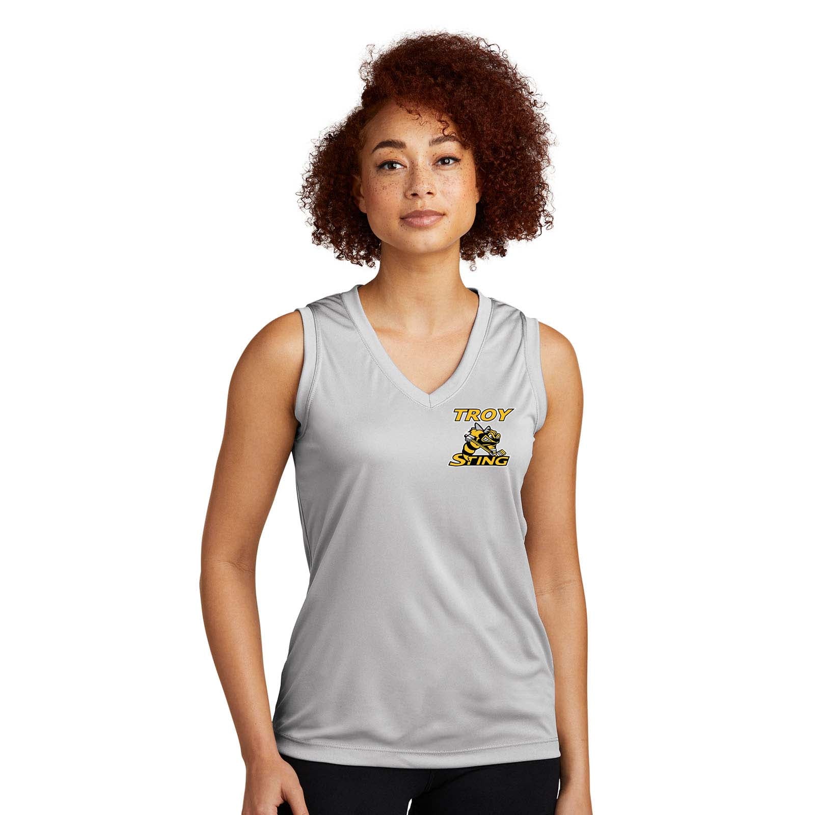 Troy Sting Ladies Sleeveless PosiCharge® Competitor™ V-Neck Tee - Mato & Hash