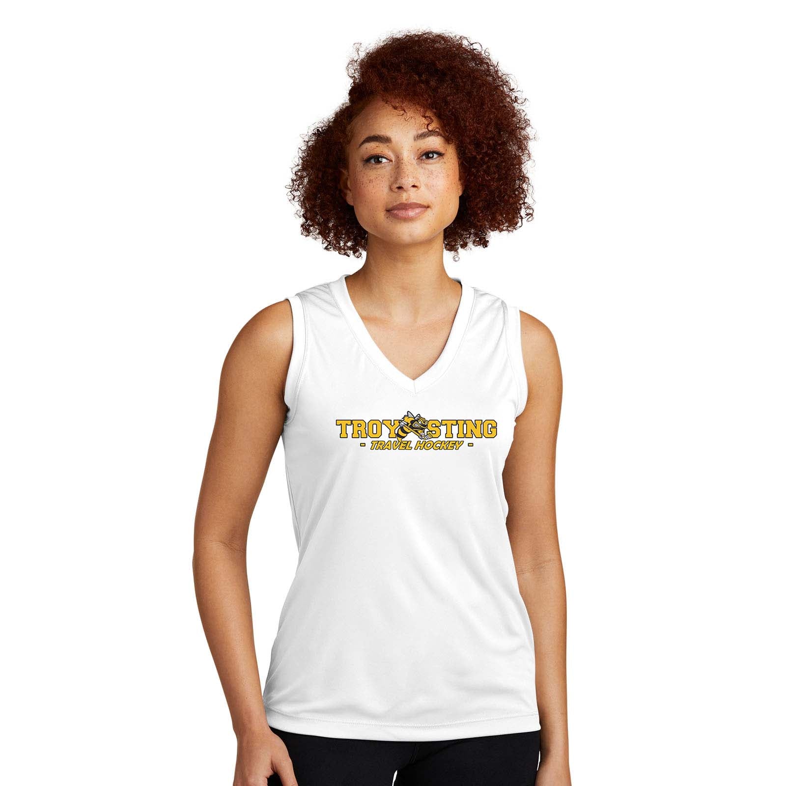 Troy Sting Ladies Sleeveless PosiCharge® Competitor™ V-Neck Tee - Mato & Hash