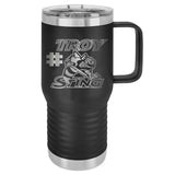 Troy Sting Laser Engraved 20oz Travel Tumbler with Handle - Mato & Hash