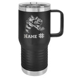 Troy Sting Laser Engraved 20oz Travel Tumbler with Handle - Mato & Hash