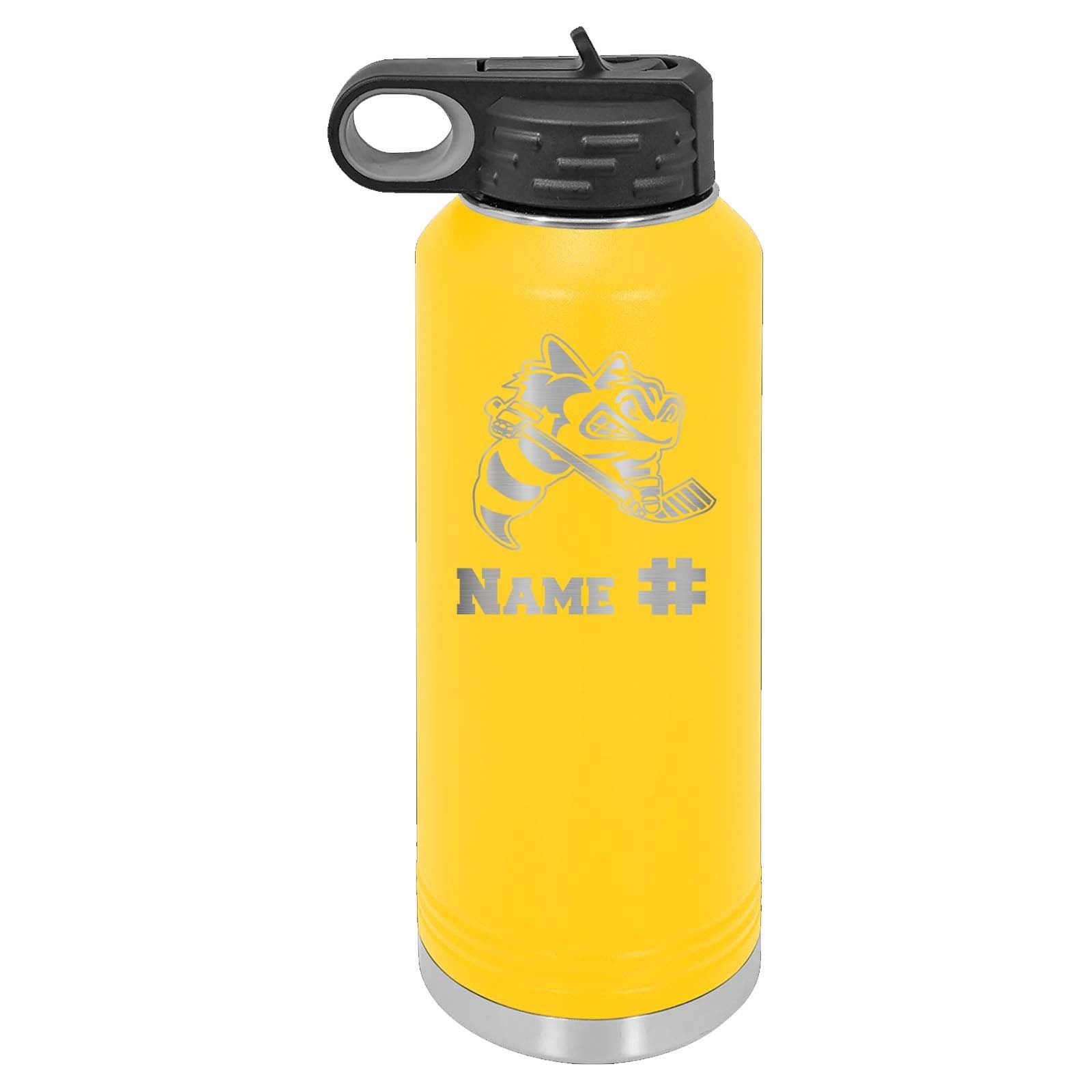 Troy Sting Laser Engraved 32oz Water Bottle with Flip Lid - Mato & Hash