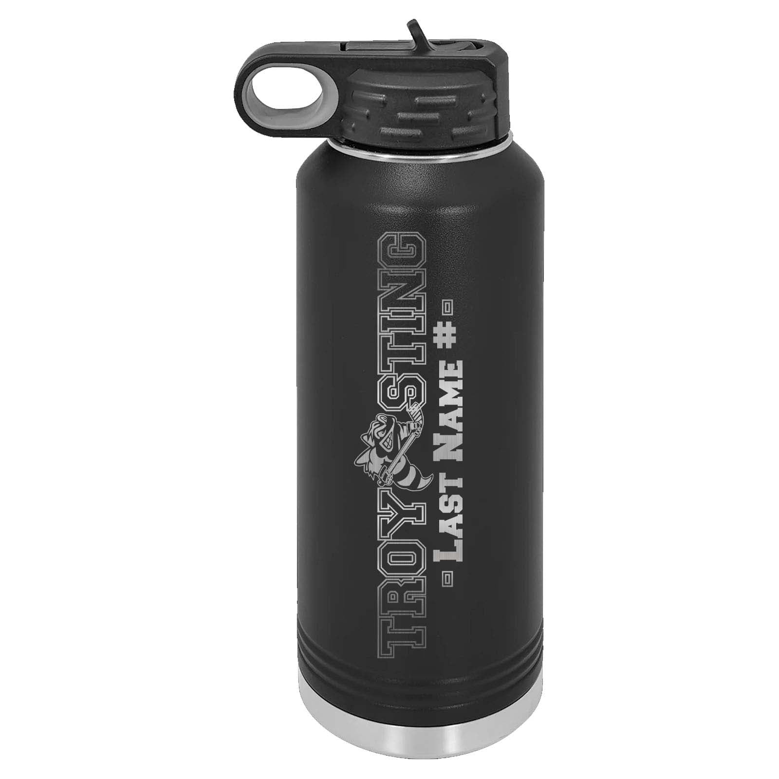 Troy Sting Laser Engraved 32oz Water Bottle with Flip Lid - Mato & Hash