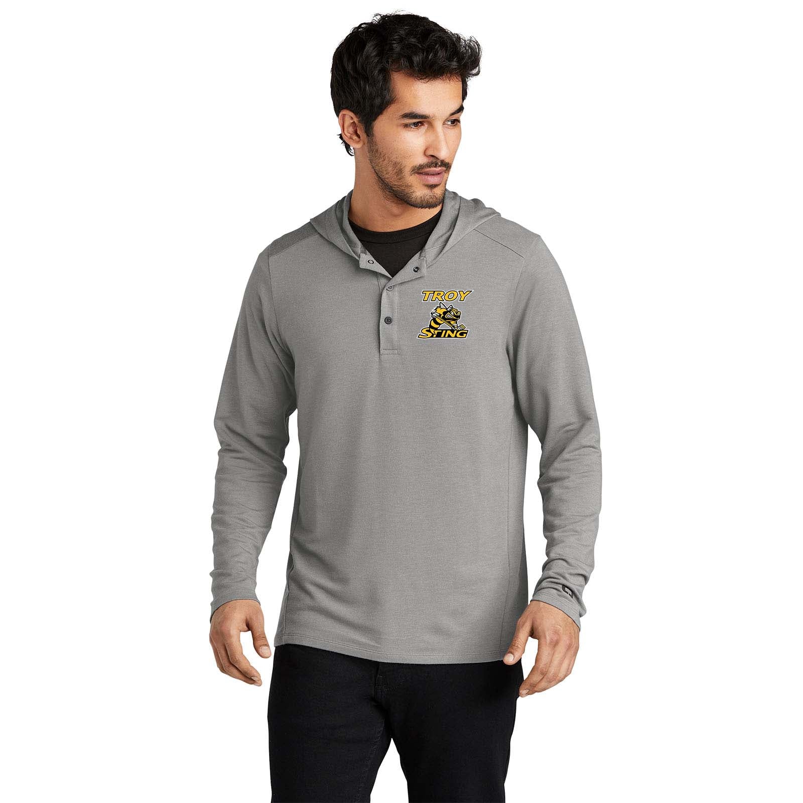 Troy Sting OGIO® Luuma Flex Hooded Henley Embroidery - Mato & Hash