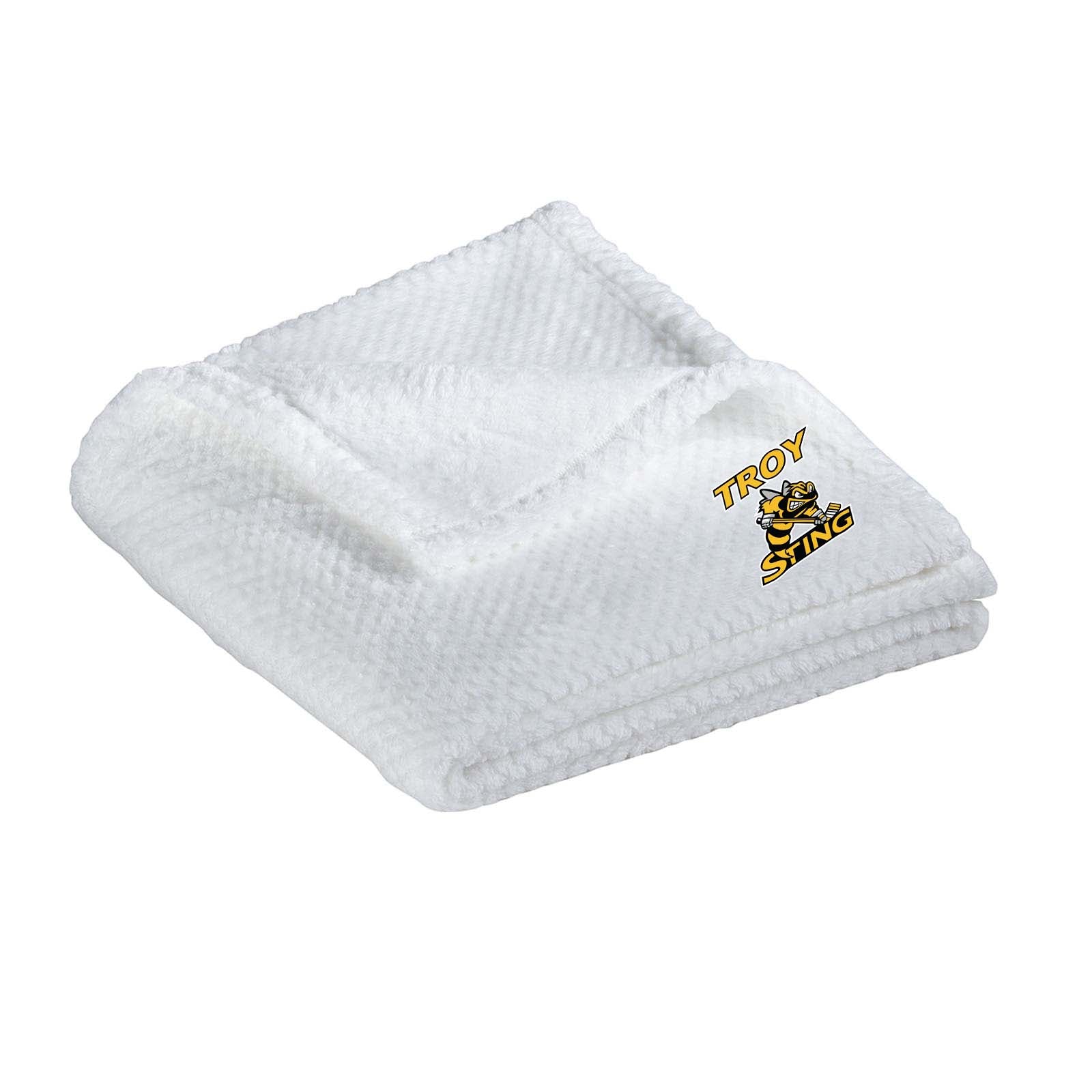 Troy Sting Port Authority ® Plush Texture Blanket Embroidery - Mato & Hash