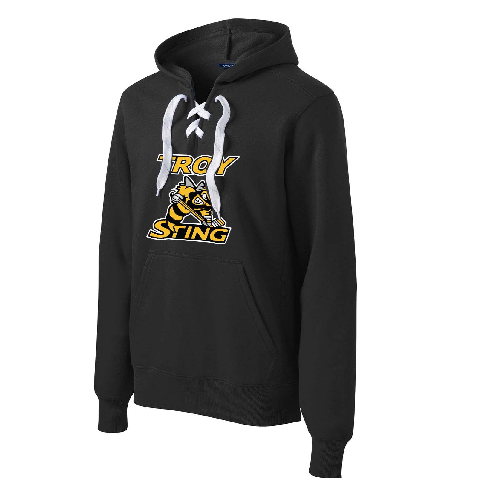 Troy Sting Sport-Tek® Lace Up Pullover Hooded Sweatshirt - Mato & Hash