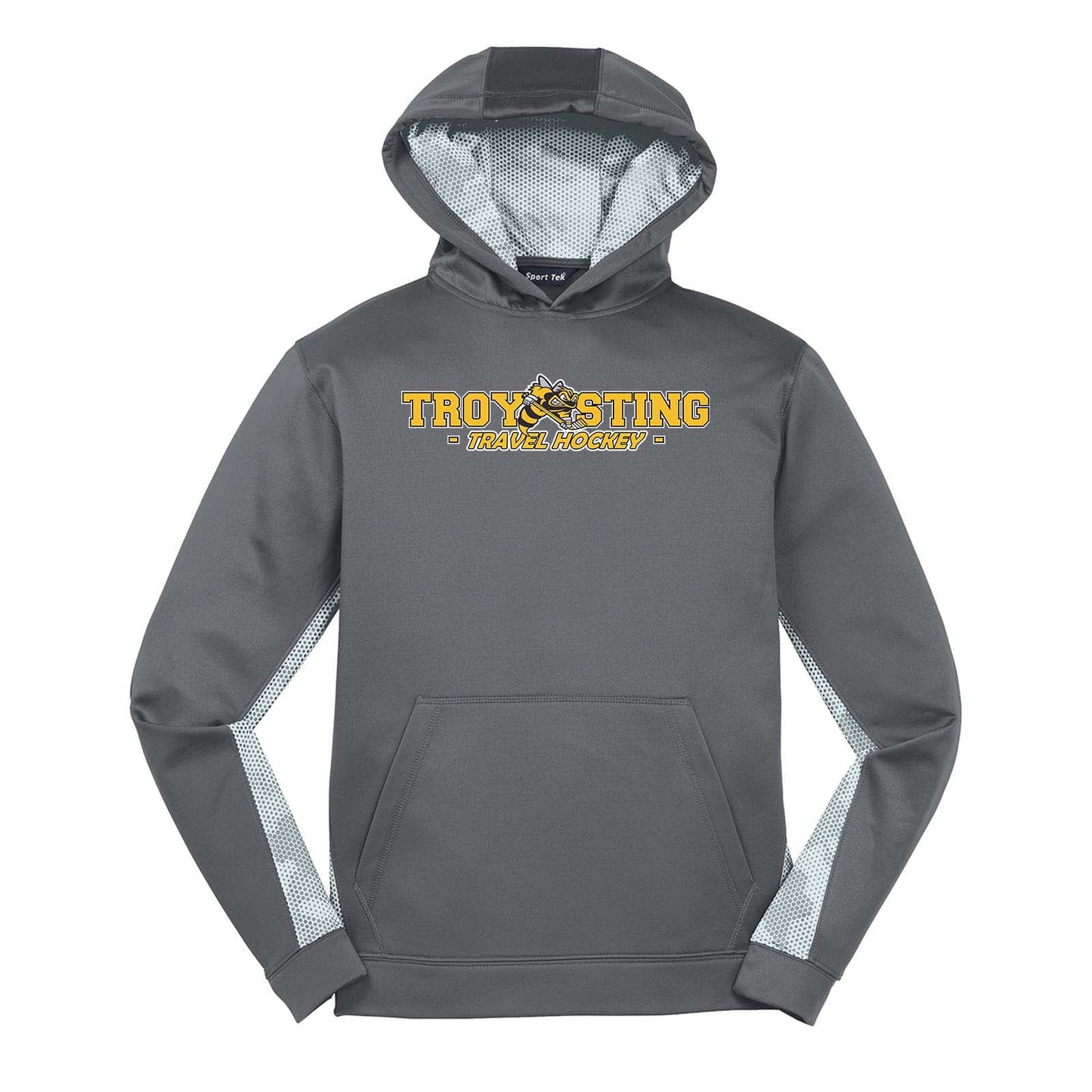 Troy Sting Sport-Tek® Youth Sport-Wick® CamoHex Fleece Colorblock Hooded Pullover Printed - Mato & Hash