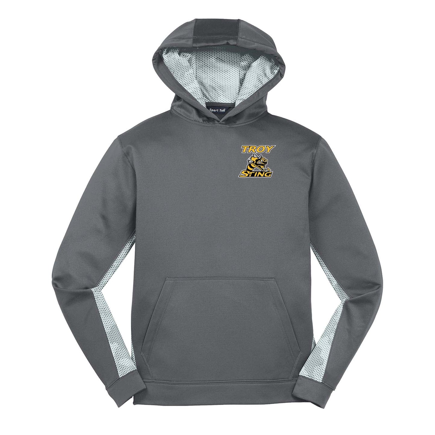 Troy Sting Sport-Tek® Youth Sport-Wick® CamoHex Fleece Colorblock Hooded Pullover Printed - Mato & Hash