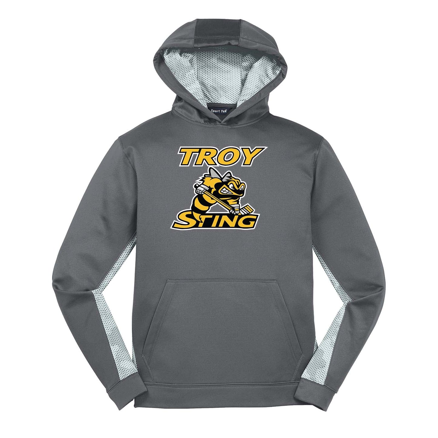 Troy Sting Sport-Tek® Youth Sport-Wick® CamoHex Fleece Colorblock Hooded Pullover Printed - Mato & Hash