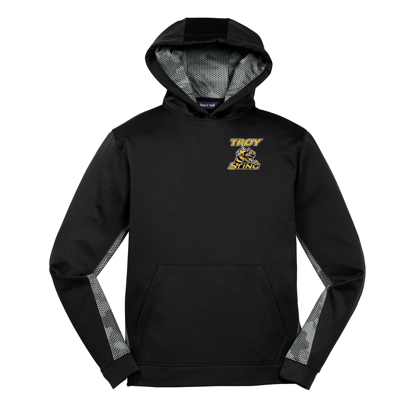 Troy Sting Sport-Tek® Youth Sport-Wick® CamoHex Fleece Colorblock Hooded Pullover Printed - Mato & Hash