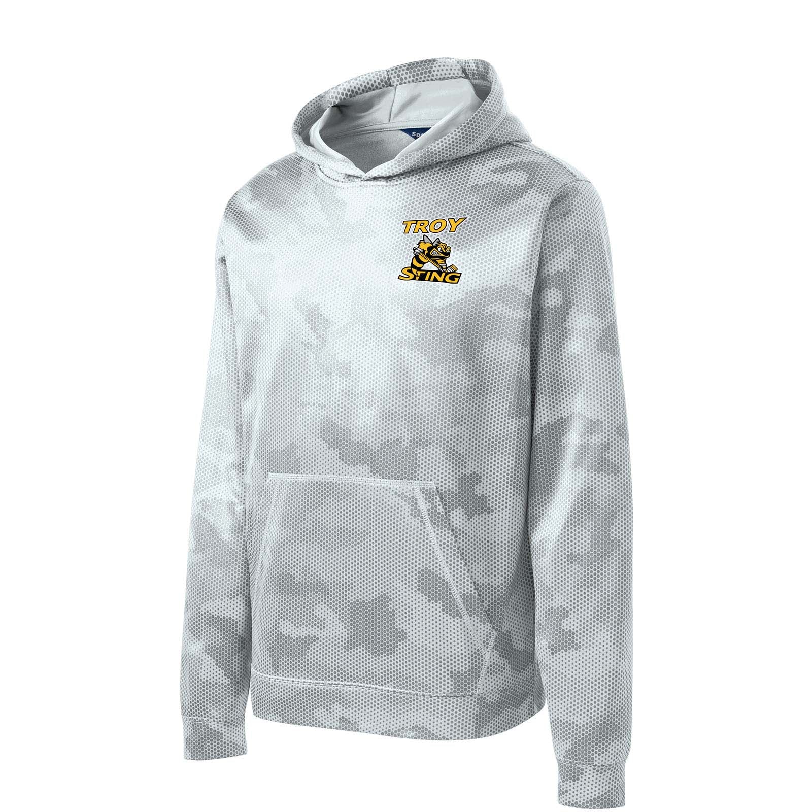 Troy Sting Sport-Tek® Youth Sport-Wick® CamoHex Fleece Hooded Pullover Printed - Mato & Hash