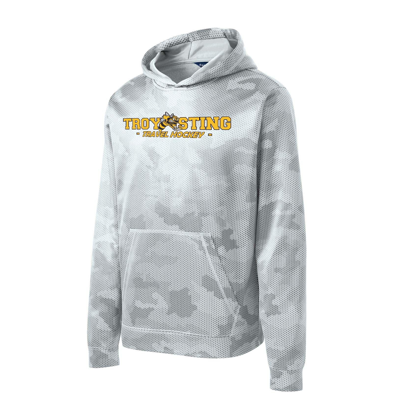 Troy Sting Sport-Tek® Youth Sport-Wick® CamoHex Fleece Hooded Pullover Printed - Mato & Hash