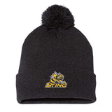 Troy Sting Sportsman Pom-Pom 12" Knit Beanie Embroidered - Mato & Hash