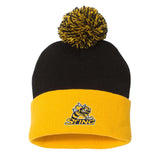 Troy Sting Sportsman Pom-Pom 12" Knit Beanie Embroidered - Mato & Hash