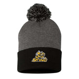 Troy Sting Sportsman Pom-Pom 12" Knit Beanie Embroidered - Mato & Hash