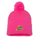 Troy Sting Sportsman Pom-Pom 12" Knit Beanie Embroidered - Mato & Hash