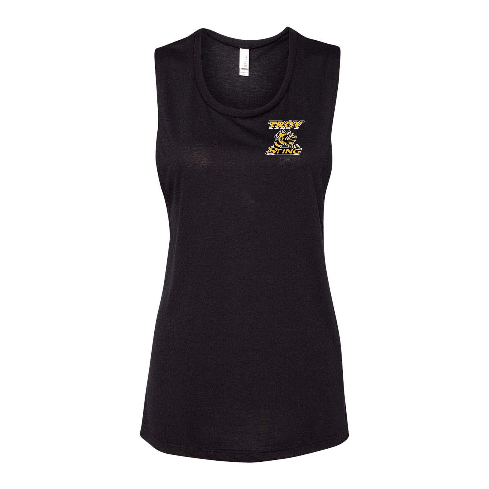 Troy Sting Women's Flowy Scoop Muscle Tank Top Embroidery - Mato & Hash