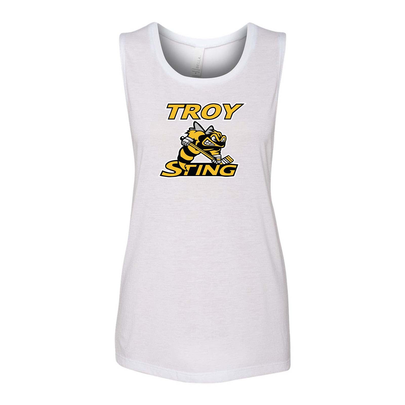Troy Sting Women's Flowy Scoop Muscle Tank Top Embroidery - Mato & Hash