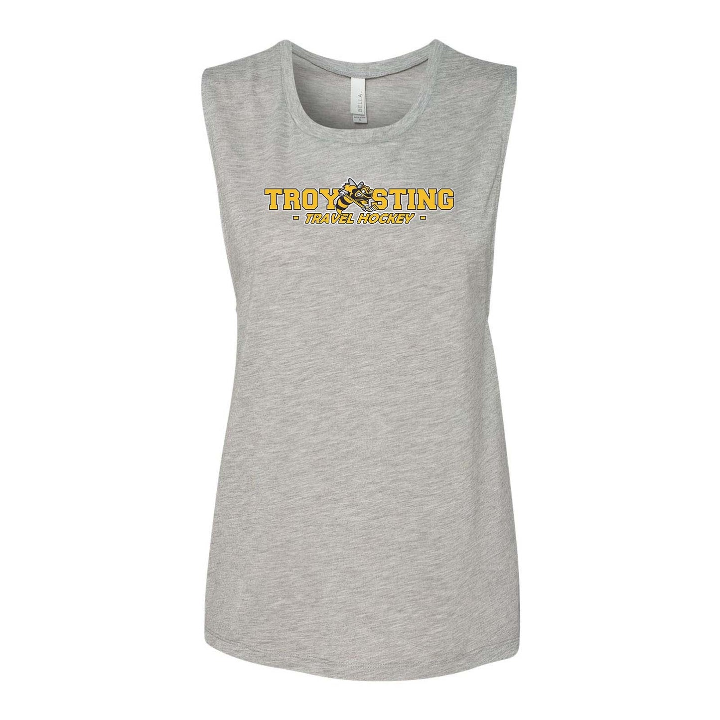 Troy Sting Women's Flowy Scoop Muscle Tank Top Embroidery - Mato & Hash