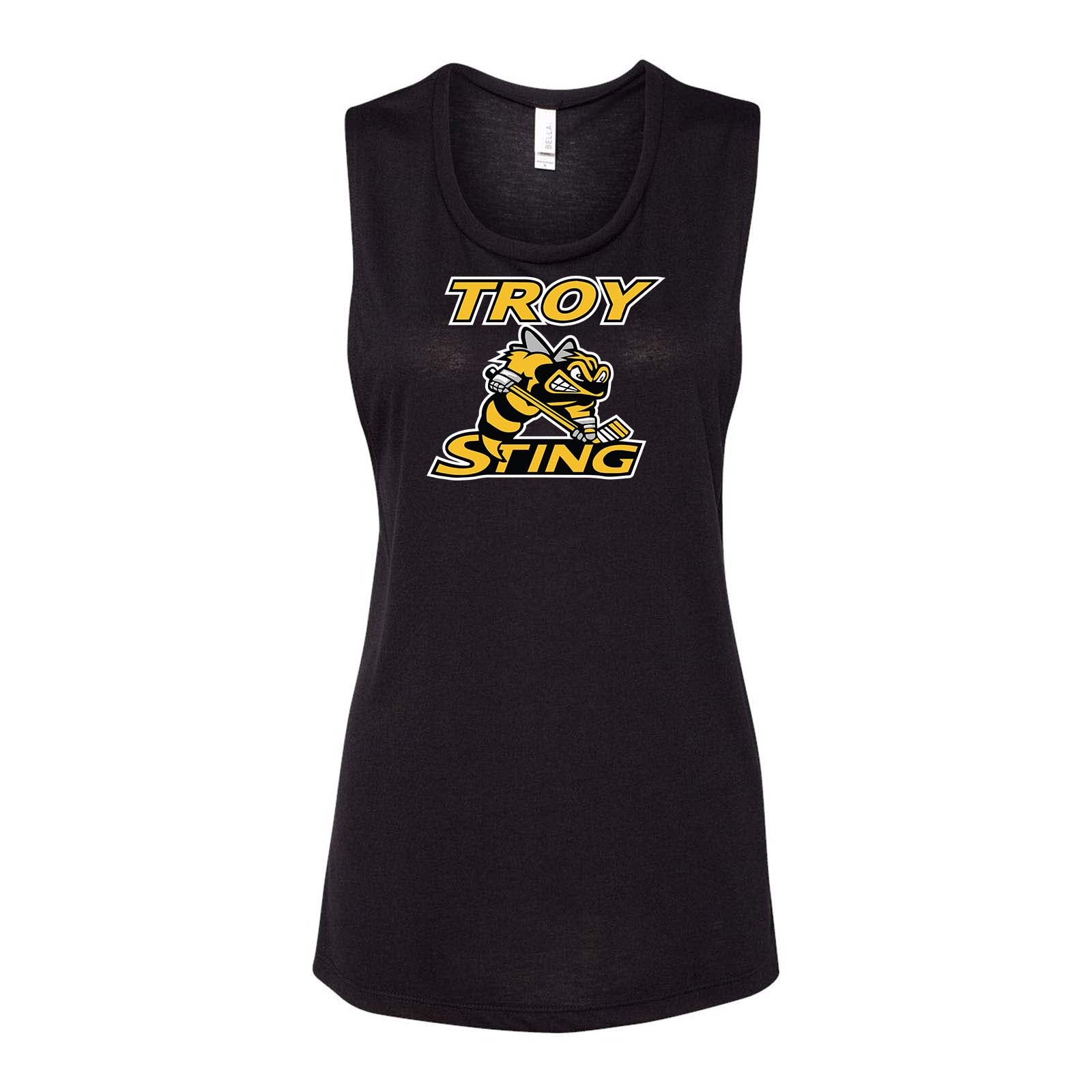 Troy Sting Women's Flowy Scoop Muscle Tank Top Embroidery - Mato & Hash