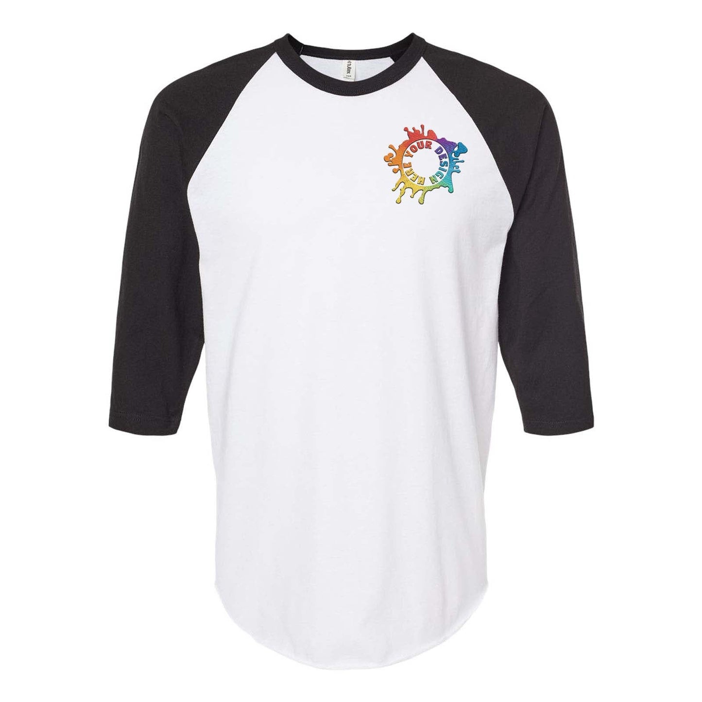 Tultex Unisex Fine Jersey Raglan T-Shirt Embroidery - Mato & Hash