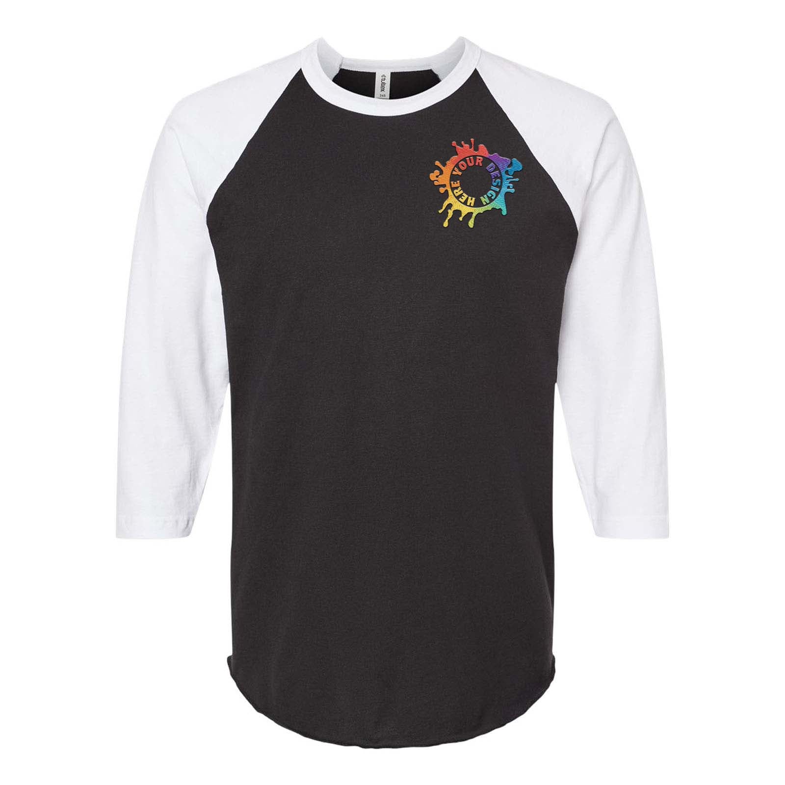 Tultex Unisex Fine Jersey Raglan T-Shirt Embroidery - Mato & Hash