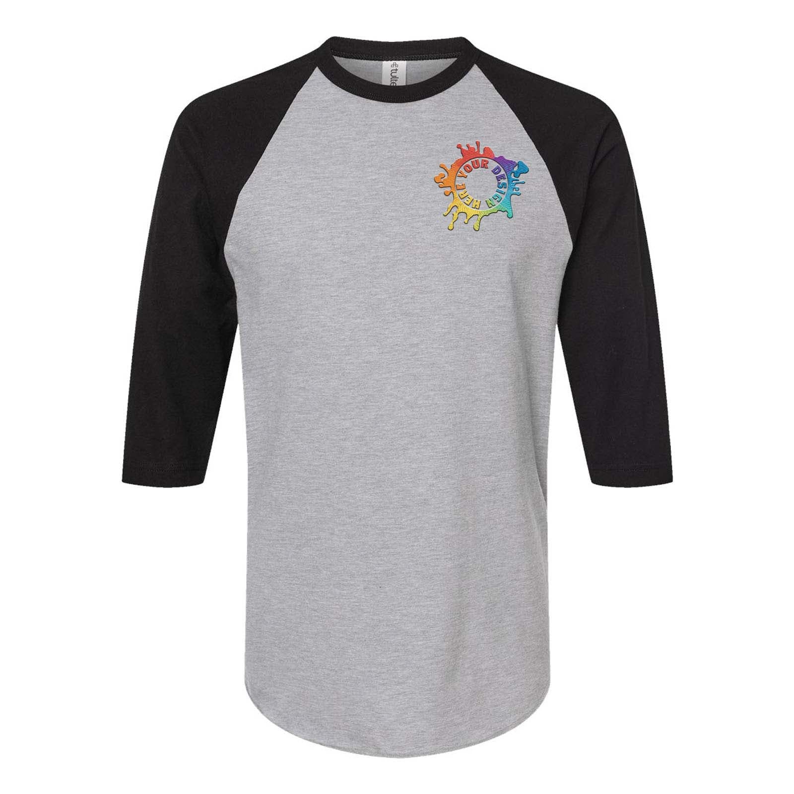 Tultex Unisex Fine Jersey Raglan T-Shirt Embroidery - Mato & Hash