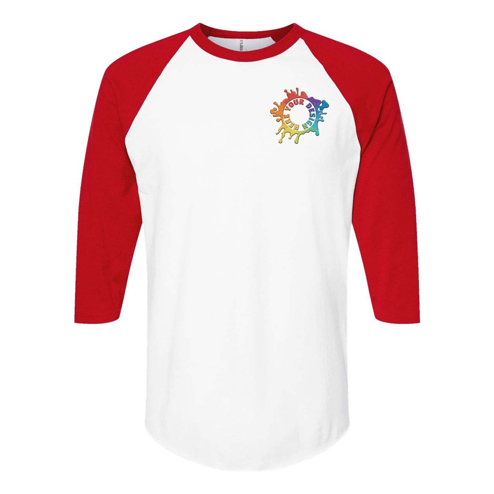 Tultex Unisex Fine Jersey Raglan T-Shirt Embroidery - Mato & Hash