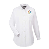 UltraClub Ladies' Classic Wrinkle-Resistant Long-Sleeve Oxford Embroidery