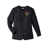 UltraClub Ladies' Dawson Quilted Hacking Jacket Embroidery