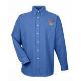 UltraClub Men's Classic Wrinkle-Resistant Long-Sleeve Oxford Embroidery - Mato & Hash
