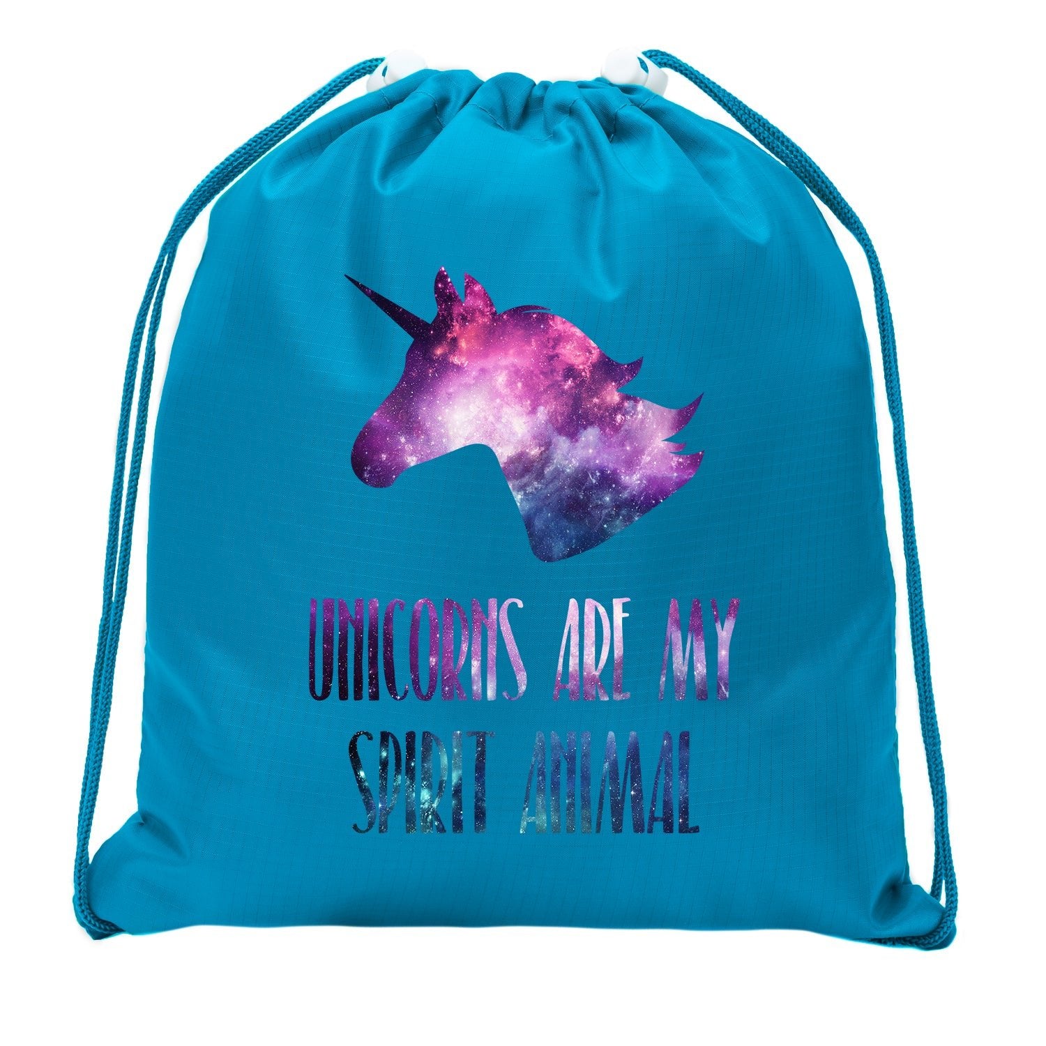 Unicorns Are My Spirit Animal Mini Polyester Drawstring Bag - Mato & Hash